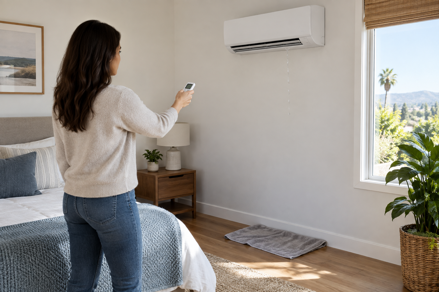 Mini-split con agua en el interior: qué hacer antes del servicio